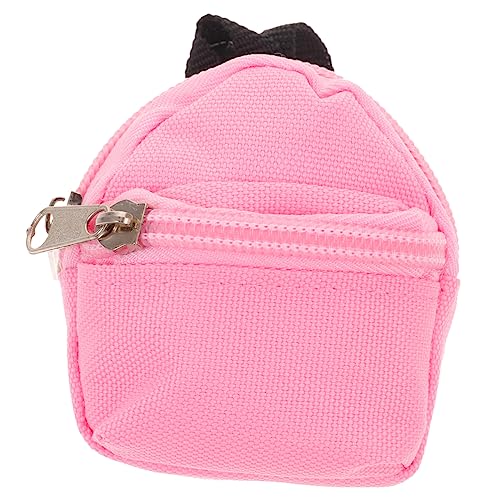 ibasenice Puppenrucksack Puppenwagen Überraschungsspielzeug Mini-Puppentasche Büchertasche Spielzeug für Kinder kinderspielzeug Mini-Puppe-Ornament kleine Schultasche Polyester Rosa von ibasenice