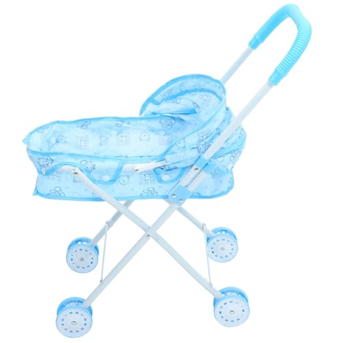 ibasenice Puppenwagen für kinderspielzeug für Buggy doll Stroller Kinderwagen für Puppen Kinderwagen Spielzeugkinderwagen Eisenrahmen Sky-Blue von ibasenice