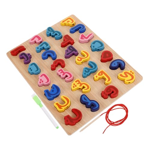 ibasenice Puzzle Arabisch Lernen Für Kinder Lernspiele Für Arabische Buchstaben Aus Holz Holzbrett Mit Arabischen Buchstaben Holzbuchstaben Alphabettafel Arabisches Alphabet Hölzern von ibasenice