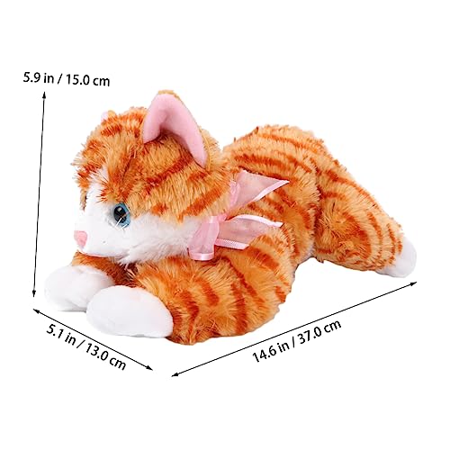 ibasenice Realistische Katzenpuppe Plüsch Kuscheltier Orange Handgefertigt Weiches Stofftier Home Office Dekoration ibasenice Realistische Katzenpuppe Plüsch Kuscheltier Orange Handgefertigt Weiches Stofftier Home Office Dekoration von ibasenice