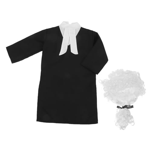 ibasenice Richterkostüm Anzug mit Robe und Perücke Realistische Anwalts Verkleidung für Jungen und Mädchen Wiederverwendbar Pflegeleicht für Halloween, Berufsfest, Rollenspiel und ibasenice Richterkostüm Anzug mit Robe und Perücke Realistische Anwalts Verkleidung für Jungen und Mädchen Wiederverwendbar Pflegeleicht für Halloween, Berufsfest, Rollenspiel und von ibasenice