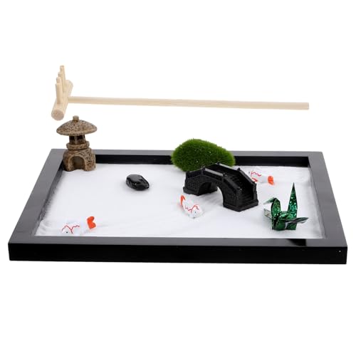 ibasenice Sand Tischdekoration Miniatur Ornament Set Mini Zen Garten Meeresleben Mini Desktop Sandkasten Zubehör Mini Zen Garten Strand Thema Zen Garten Miniatur Landschaft von ibasenice