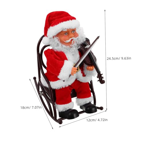 ibasenice Santa Claus Figurine Elektrisches Weihnachts Musik Schaukelrollstuhl Kleine Weihnachtsdekoration für Zuhause Lustiges Festival-Party Dekorativer Weihnachtsmann ibasenice Santa Claus Figurine Elektrisches Weihnachts Musik Schaukelrollstuhl Kleine Weihnachtsdekoration für Zuhause Lustiges Festival-Party Dekorativer Weihnachtsmann von ibasenice