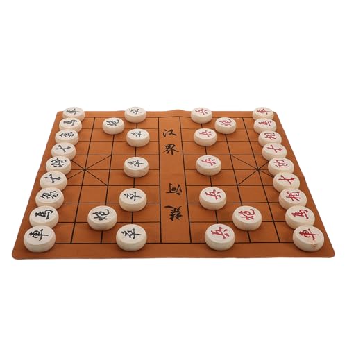 ibasenice Satz Schachbrettspiel Internationales Schach Dame Brettspiel Chinesisches Schachbrett Reiseschach Eltern-Kind-interaktionsspielzeug Chinesische Dame Chinsee-Schach Holz von ibasenice