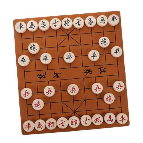 ibasenice Satz Schachbrettspiel Schachbrett Für China-Schach Eltern-Kind-interaktionsspielzeug Chinesische Brettspiele Reiseschach Dame-brettspiel Für Chinesisches Schach Leder von ibasenice