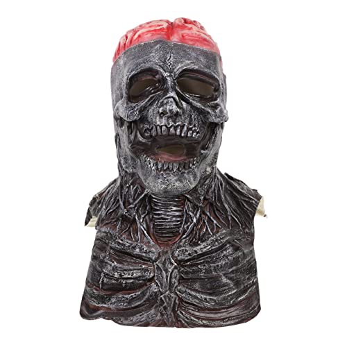 ibasenice Schädelmaske Halloween-horrormaske Halloween-outfits Geist Halloween-kopfmaske Vogelscheuche Gesichts- Beängstigend Halloween-cosplay-maske Halloween-maske Masken Zombie Emulsion von ibasenice