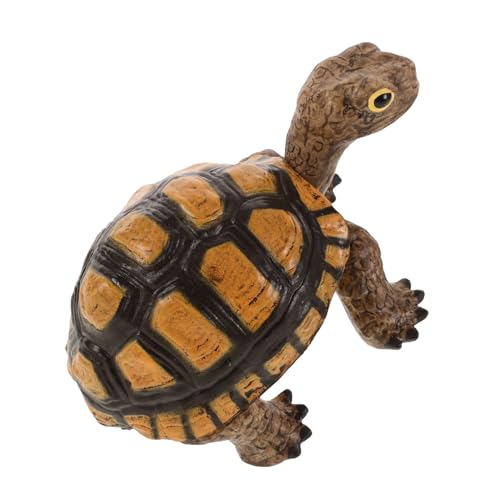 ibasenice Schildkröten-Modell Schildkröten-tierskulptur Schildkrötenfigurenmodell Statue Der Gartenschildkröte Lernspielzeug Für Kinder Wildtierfigur Schildkrötenbabyfigur PVC Yellow von ibasenice