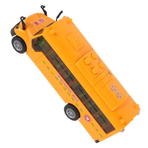 ibasenice Schulbus-Modell Spielzeuglastwagen Autospielzeug Spielzeugauto Autos Für Ferngesteuertes Auto Für Kleinkinder Bus- Auto Kinderspielzeug Abs Orange von ibasenice