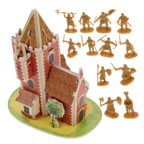 ibasenice Set 100 Stück Ritter Modellspielzeug Spielzeug Mittelalterlicher Ritter Mittelalterlicher Miniatur Ritter Actionfiguren Mittelalterliches Burgspielzeug Piratenburg Modell von ibasenice