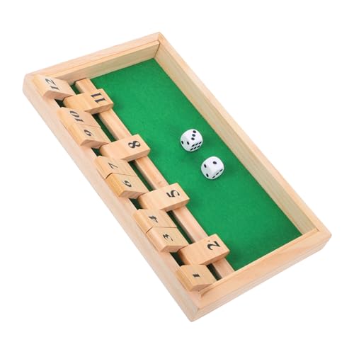 ibasenice Shut The Box Würfelspiel Aus Holz Pub Bar Brett Familientischmatte Spielwürfel Tischversion Spiele Für Und Erwachsene von ibasenice