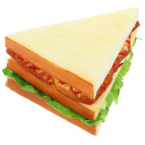 ibasenice Simulations-Sandwich Plüsch Künstlich Toaster Essen Vorgeben Bäckerei Brotdekoration Brotstütze Dekoration Küchenstütze Sandwich-Modell-Requisite Falsches Brot von ibasenice