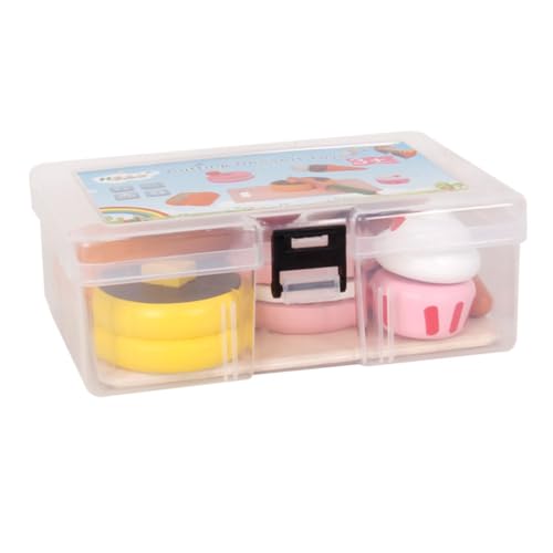 ibasenice Simuliertes Dessert-Cut-Cut-Spielhaus- holzspielzeug Storage Boxes spielsachen kauspielzeug Kid Toys gefälschtes Essen Dessertscheibe hölzern Colorful von ibasenice