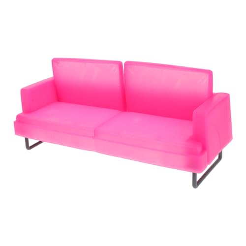 ibasenice Sofastuhl Für Prinzessinnenpuppe Modellsofa Miniatur-hausmöbel Minikissen Für Puppen Puppenhaus-drehstuhl Puppenhauspuppen Spielzeugkoffer Rosa Möbelzubehör Mini-Sofa Rosy Plastik von ibasenice