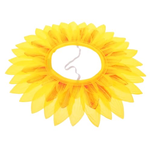 ibasenice Sonnenblumenkopfbedeckung Kopfbedeckung Kostüm Für Erwachsene Kopfschmuck Tiaras Sonnenschein-stirnband Spaß Figur Sonnenblumenkostüm Damen Sonnenblumenhut Sol Co Yellow Seidentuch von ibasenice