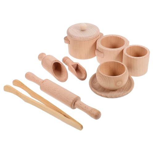 ibasenice Teeset Kinderspielzeug Teeset Kinder Spielzeug Holz Spielzeugset Für 1 Set Simulation Teeservice Mit Geschirr Und Zubehör Für Kreatives Ideales Pädagogisches Für Kleinkinder Ab 3 Jahren von ibasenice