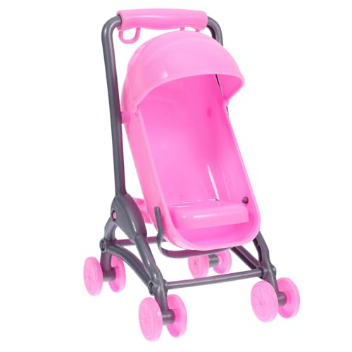 ibasenice Spielzeugwagen Für Kinder Simulierter Puppenwagen Beweglicher Kinderwagen Puppenwagen Für Kleinkinder 1-3 Puppenwagen Für 8-jährige Kinderwagen Für Puppen, Kleinkinder 1-3 Abs Rosy von ibasenice