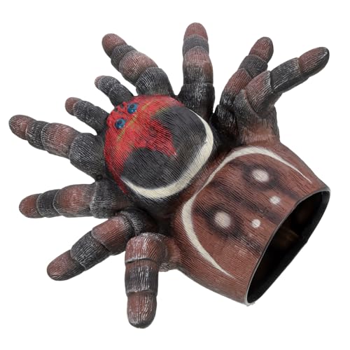 ibasenice Tier Handpuppe Spinne Handpuppe Rollenspiel Handpuppe Halloween-Spielzeug Halloween-Party-Spielzeug Gruselige Puppen Familienhandpuppe Umweltfreundliches Kunststoff-PVC Coffee von ibasenice