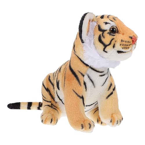 ibasenice Tiger Plüschtier plüsch Tiger Kuscheltiger Tiger Tiger Kuscheltier Tiger Dekoration Gewichtetes Tiger Plüschpuppe Ornament Tigerpuppe PP Baumwolle von ibasenice