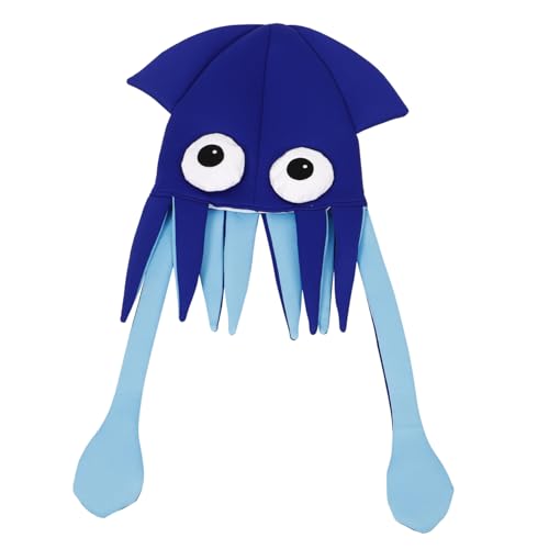 ibasenice Tintenfischhut Party-anzieh-requisiten Lustiger Hut Lustiger Oktopus-hut Oktopus-hut- Oktopus-hut-requisite Cartoon-tier-hut Halloween-hut Oktopus-hut Für Cosplay Stoff Blue von ibasenice