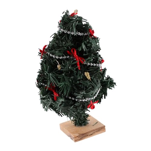 ibasenice Tisch-Weihnachtsbaum Christbaumschmuck Weihnachtsbaum mittelstück weihnachtsbaumdeko weihnachtsbäume geschmückt künstliche weihnachtsbäume Weihnachtsverzierung Minibaum Holz Green von ibasenice