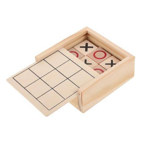 ibasenice -Toe Gesellschaftsspiel Klassische Holzspielzeug Pädagogisches Spielzeug familienspiel Klassische Brettspiele Tabletop-Puzzlespiel Tischspiel aus Holz Lernspielzeug Khaki von ibasenice