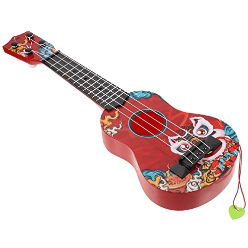 ibasenice Ukulele Für Kinder Musikalisches Lernspielzeug Für Kinder Kindergitarrenmodell Kleinkind Gitarre Ukulele Für Anfänger Kleinkind Musikinstrument Spielzeug Ukulele-Modell Rot Plastik von ibasenice