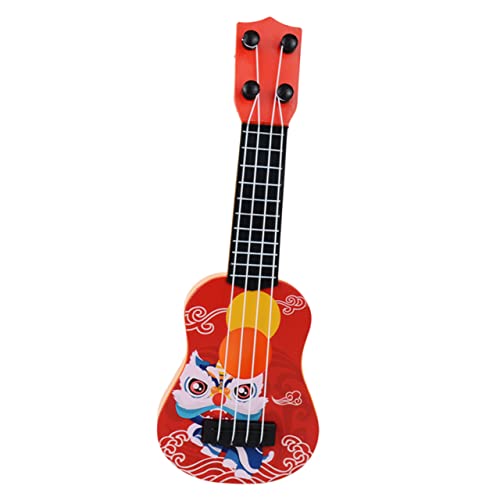 ibasenice Ukulele -Gitarren- Gitarrendekor Mini-Gitarrenspielzeug Desktop- kindergitarre Gitarre Fotografie Requisiten Mini-Gitarre Desktop-Mini-Gitarre Abs rot von ibasenice