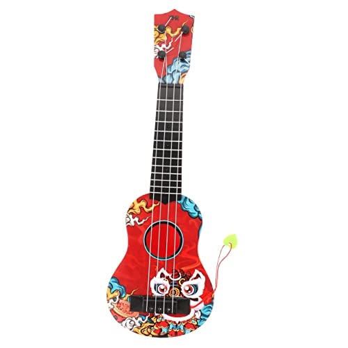 ibasenice Ukulele Kindermusik Kleinkind Gitarre Kleinkind Musikgitarren Für Simulationsgitarre Ukulele Für Gitarre Kindergitarre Roter Kunststoff von ibasenice