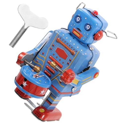 ibasenice Vintage Aufziehspielzeug Roboter Mit Trommel Blechspielzeug Für Sammler Und Kreative Robot Drum Toy Wind Up Toy von ibasenice