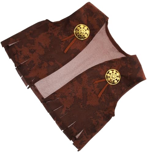 ibasenice Westernweste für Halloween Costume Halloween Kleidung kinderkostüme igelkostümkinder Clothes Partyweste Wildweste für Rollenspielweste Zubehör Gestrick Brown von ibasenice