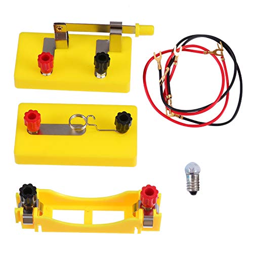 ibasenice Wissenschaftliche Experimentierbox Schaltungsbausatz für Anfänger einfacher Schaltungsbausatz Schaltkreis Baukasten Kit für Schülerkreise Experimentierkasten Physik Kupfer Yellow von ibasenice