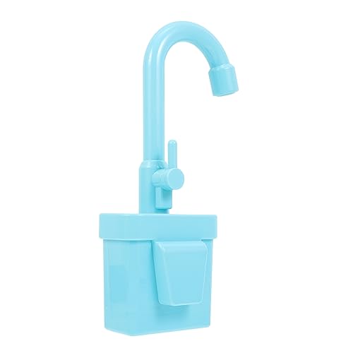 ibasenice Zubehör Für Wasserhähne Wasserspielzeug Spielküchenzubehör Kinderküche Miniatur-szenenmodell Wanne Mini-Wasserhahn Vorgetäuschtes Gameplay-kit Geschirrspüler Blue von ibasenice