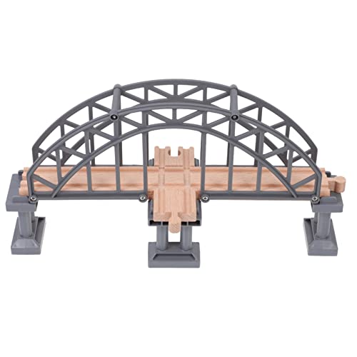 ibasenice Zugbrücke Zuggleise: Modell Kunststoff Unterstützung Steigleitungen Bahngleis Tunnelbrücke Kreuz Eisenbahn Spielzeug Fachwerk Modellbahn Szene Layout Requisiten Spielzeugzug von ibasenice