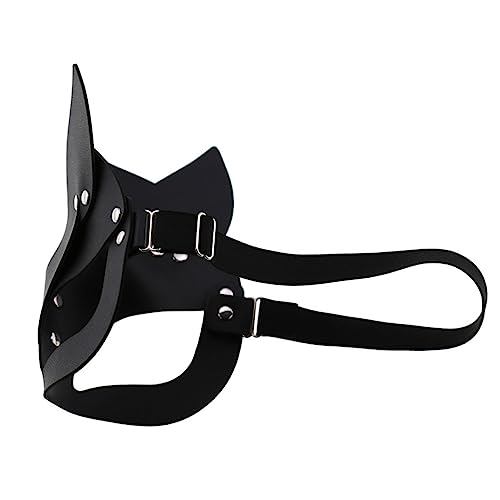 ibasenice faschingsmasken masken fasching fox mask karnevalsmasken schwarzen masken Fuchs Maskerade Maske halbes Halloween Halloween-Masken Tanzparty-Requisite Maske für draußen Pu Black von ibasenice