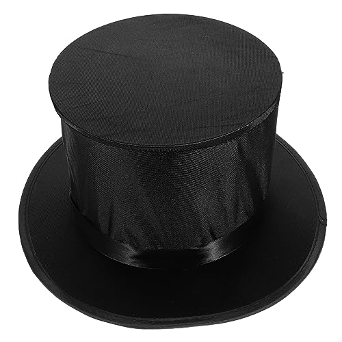 ibasenice magischer Falthut Leistungskappen beschwören Hüte beschwören das Kostüm Top-Hat-Kostüm Spitze Party Sachen Party Supplies schöne zauberkappen kreativer Halloween-Hut Stoff Black von ibasenice