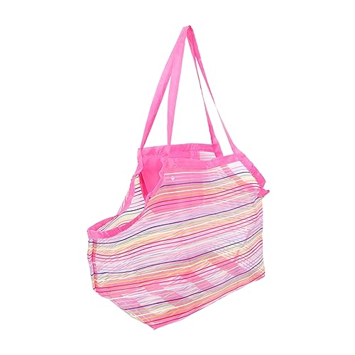 ibasenice tragbare Strandtasche Beach Bag Strandtasche mesh Bag Mesh-Strandtasche Netztaschen für die Reise Zelt Strandtasche Muscheltasche mit großem Fassungsvermögen Colorful von ibasenice