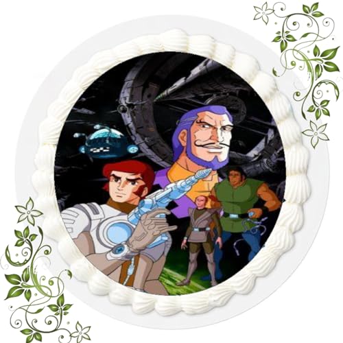 FONDANT Tortenbild, Zuckerbild mit Motiv, Essbares Foto für Torten, Tortenbild, Tortenaufleger Ø 20cm FONDANT Captain Future Nr. 13 von ich