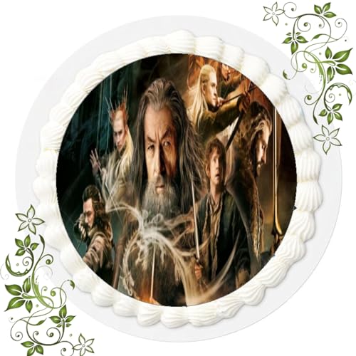 FONDANT Tortenbild, Zuckerbild mit Motiv, Essbares Foto für Torten, Tortenbild, Tortenaufleger Ø 20cm FONDANT Der Herr der Ringe Nr. 17 von ich