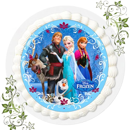 FONDANT Tortenbild, Zuckerbild mit Motiv, Essbares Foto für Torten, Tortenbild, Tortenaufleger Ø 20cm FONDANT Frozen Nr. 41 von ich