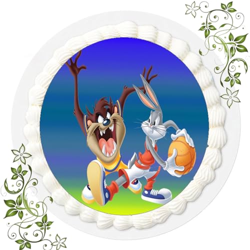 FONDANT Tortenbild, Zuckerbild mit Motiv, Essbares Foto für Torten, Tortenbild, Tortenaufleger Ø 20cm FONDANT Looney Tunes Nr. 6 von ich