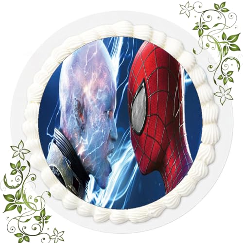 FONDANT Tortenbild, Zuckerbild mit Motiv, Essbares Foto für Torten, Tortenbild, Tortenaufleger Ø 20cm FONDANT Spiderman Nr. 43 von ich