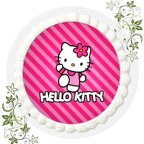 Premium Esspapier Oblate Tortenbild, Essbares Foto für Torten, Tortenaufleger Ø 20cm Hello Kitty Nr. 4 von ich