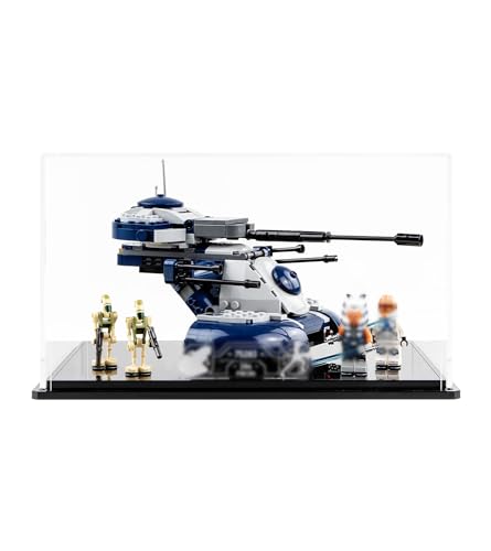 icuanuty Acryl Vitrine für Lego 75283 Armored Assault Tank (AAT) Bauset Ahsoka Tano, Staubgeschützte Aufbewahrung und Organisation Vitrine für Lego Modell, Größe: 25x24x24 cm von icuanuty