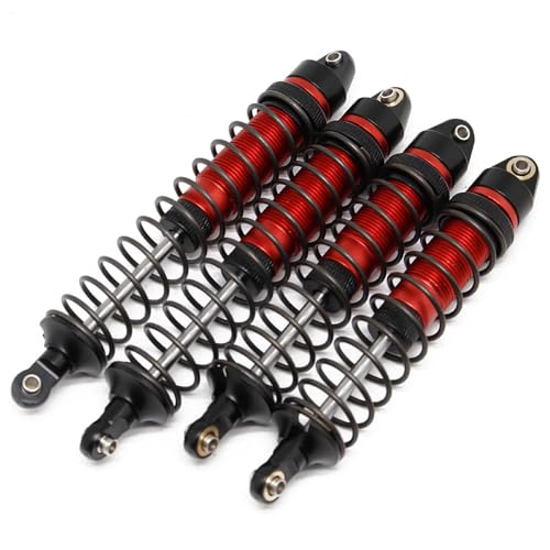 ieron Kit di aggiornamento ammortizzatori RC compatibile Con Auto Arrma in Scala 1/10 - Set di ammortizzatori completi in lega da 4 pezzi (Rosso) von ieron