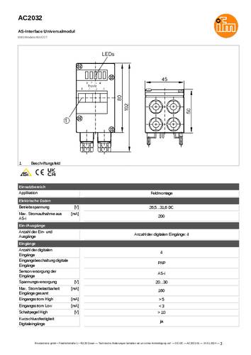 Ifm Electronic AC2032 AC2032 Eingangsmodul von ifm Electronic