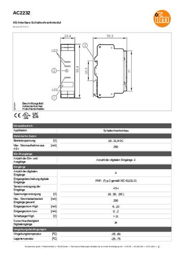 Ifm Electronic AC2232 AC2232 Eingangsmodul von ifm Electronic