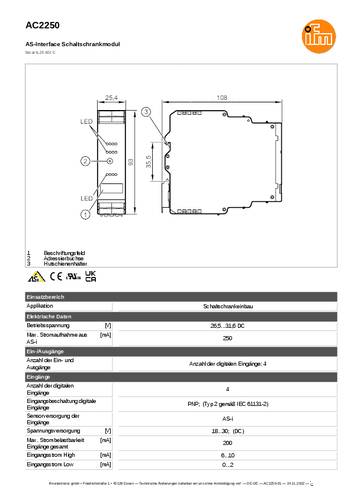 Ifm Electronic AC2250 AC2250 Eingangsmodul von ifm Electronic