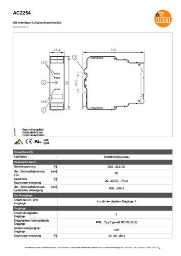 Ifm Electronic AC2254 AC2254 Eingangsmodul von ifm Electronic