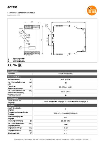 Ifm Electronic AC2259 AC2259 I/O-Modul von ifm Electronic