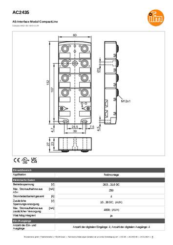 Ifm Electronic AC2435 AC2435 I/O-Modul Anzahl digitale Ausgänge: 4 von ifm Electronic